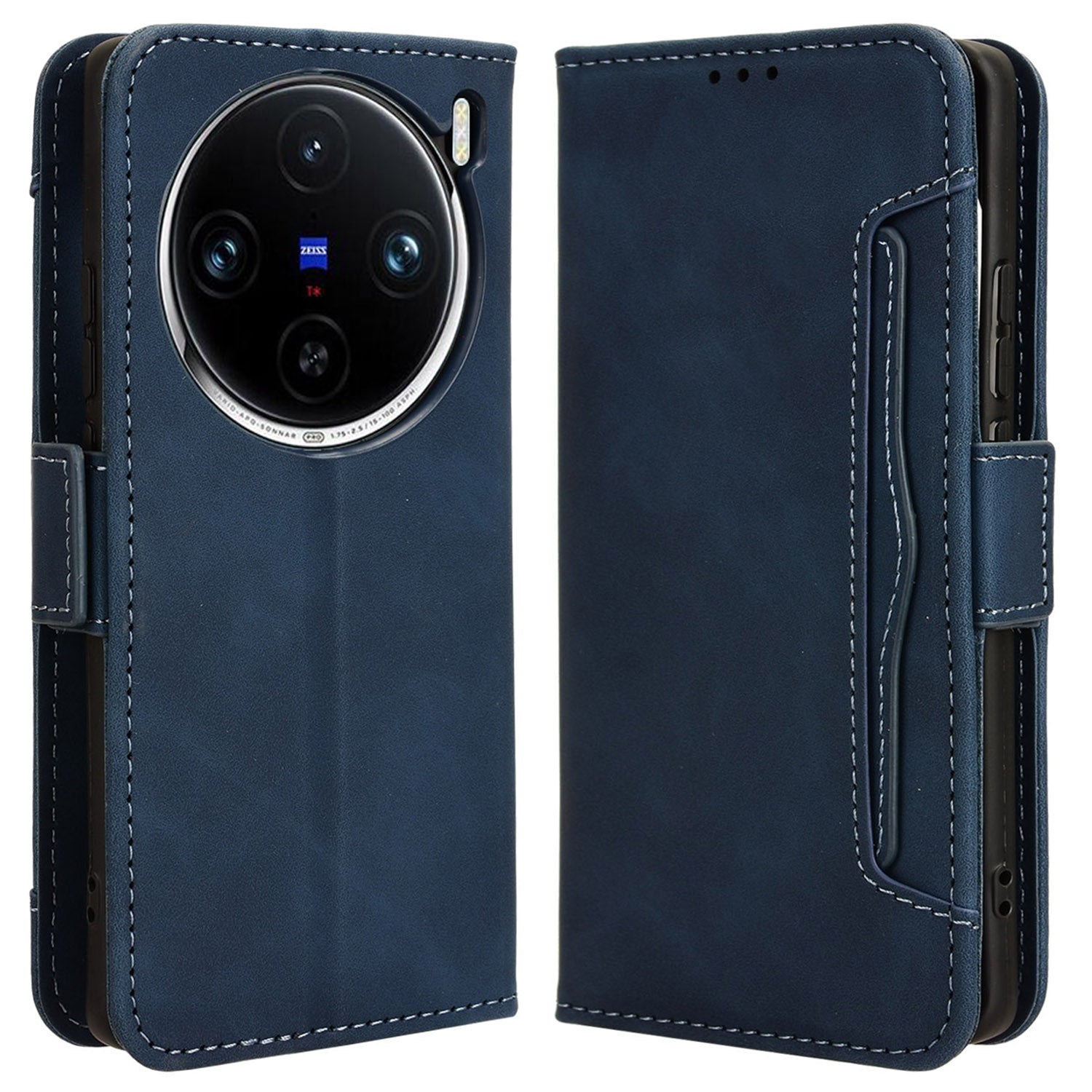 For vivo X100 Pro 5G Case Wallet Leather Phone Cover with Multiple Card Slots For vivo X100 Pro 5G Case Wallet Leather Phone Cover with Multiple Card Slots
